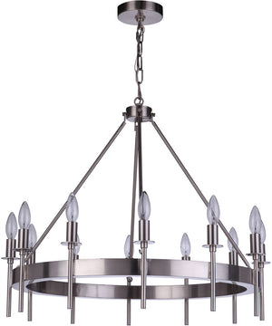 Larrson 12-Light Chandelier Brushed Polished Nickel