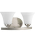 Adorn 2-Light Etched Glass Traditional Bath Vanity Light Brushed Nickel
