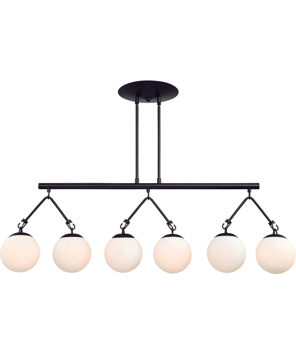 Orion 6-Light Island Pendant Flat Black