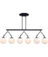 Orion 6-Light Island Pendant Flat Black