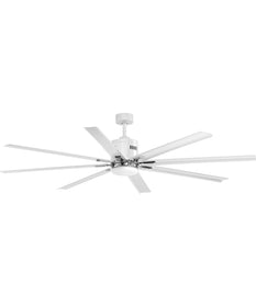 Vast 72" 18W Indoor/Outdoor LED 8-Blade Fan White