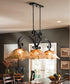 47"W Vetraio 3 Lt Bronze Kitchen Island Light