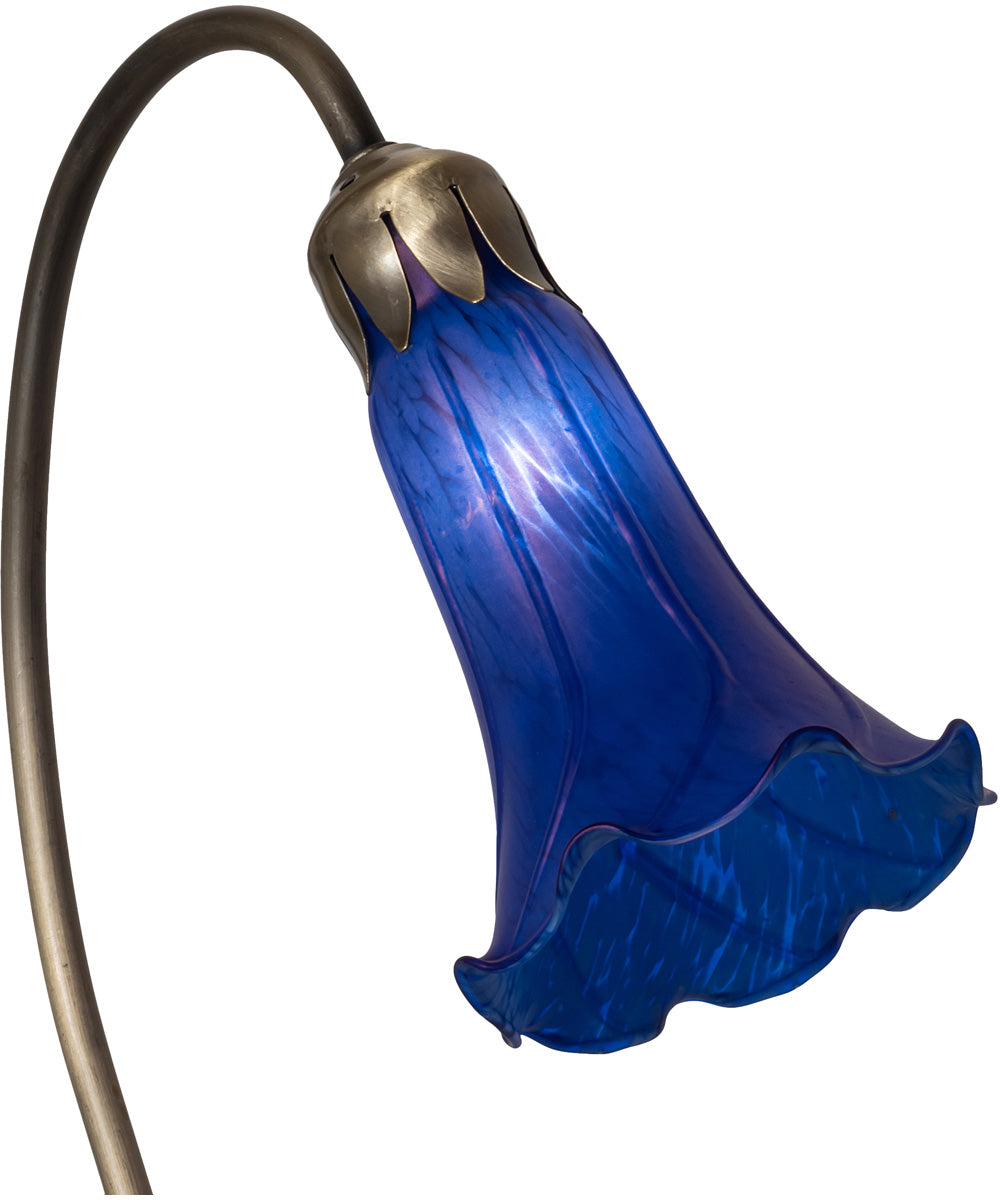 16" High Blue Pond Lily Accent Lamp