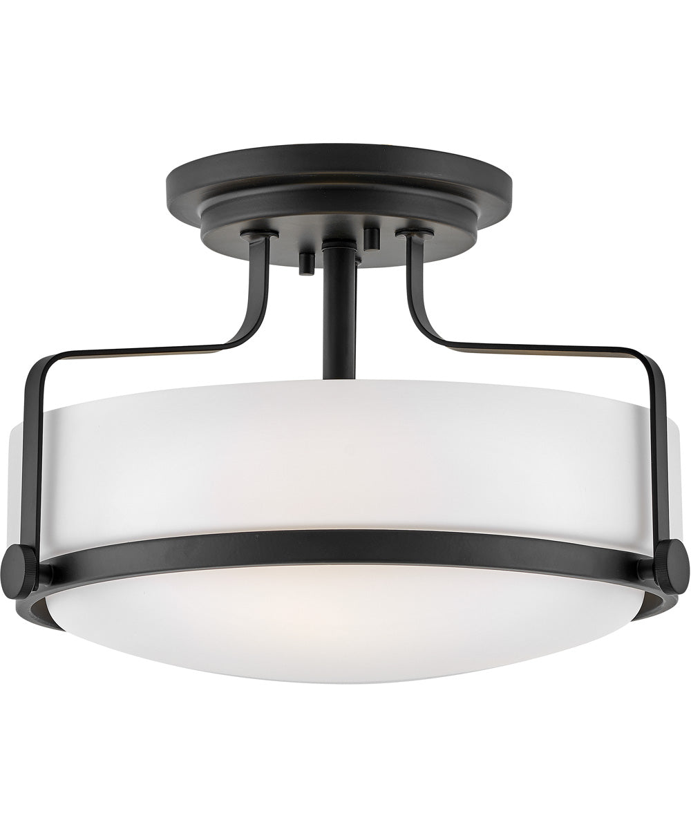 Harper 3-Light Medium Semi-Flush Mount in Black