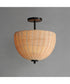 Maldives 2-Light Semi Flush/Pendant Black