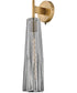 Cosette 1-Light Single Light Sconce in Heritage Brass with Smoked glass
