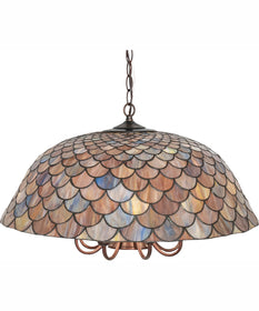 24" Wide Tiffany Fishscale Pendant