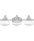 Scholar Large 3-light Bath Light Brushed Nickel