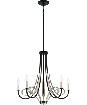 Jada 5-light Chandelier Matte Black