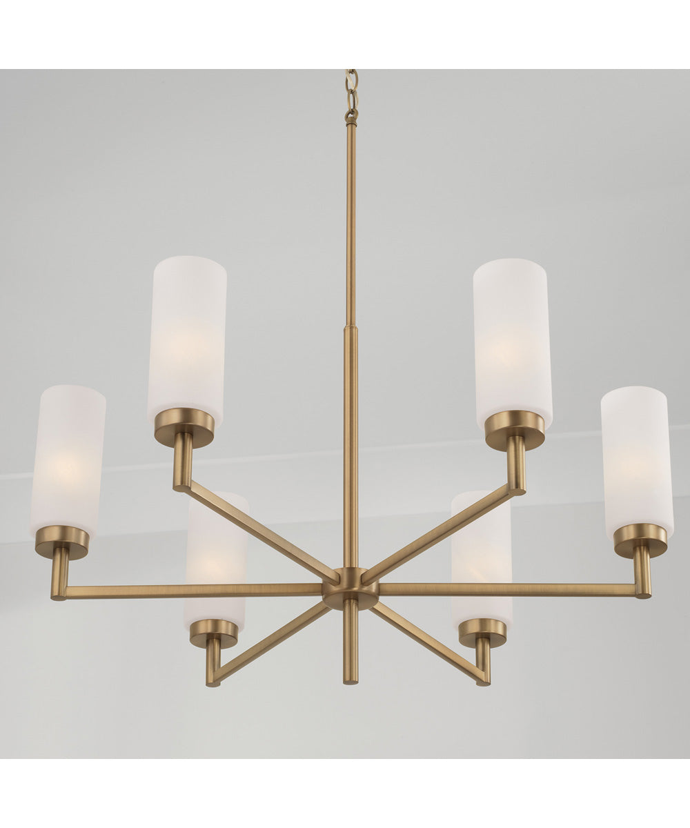 Alyssa 6-Light Chandelier Aged Brass