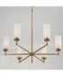 Alyssa 6-Light Chandelier Aged Brass