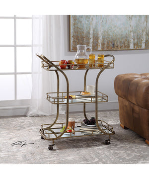 Stassi Gold Serving Cart