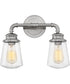 Fritz 2-Light Vanity in Brushed Nickel