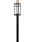 Porter 1-Light Medium LED Outdoor Post Top or Pier Mount Lantern in Black