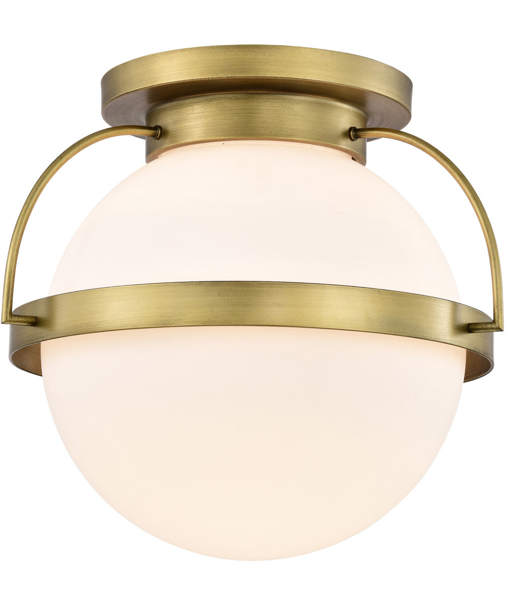 Lakeshore 1-Light Close-to-Ceiling Natural Brass