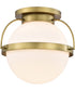 Lakeshore 1-Light Close-to-Ceiling Natural Brass