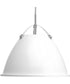 Tre 1-Light Metal Shade Coastal Pendant Light White
