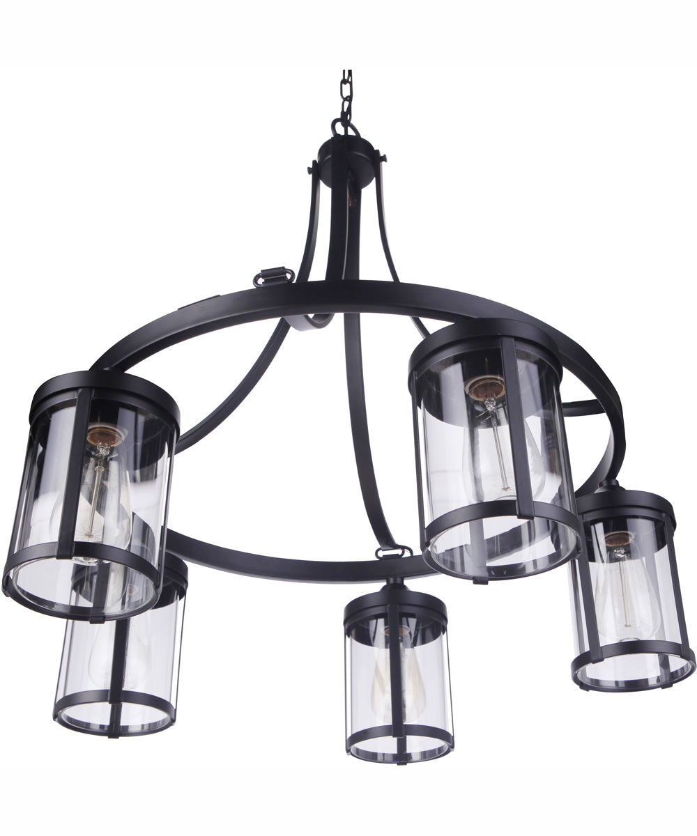 Elliot 5-Light Chandelier Flat Black