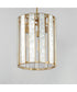Miramar 3-Light Foyer Pendant Capiz / Natural Aged Brass