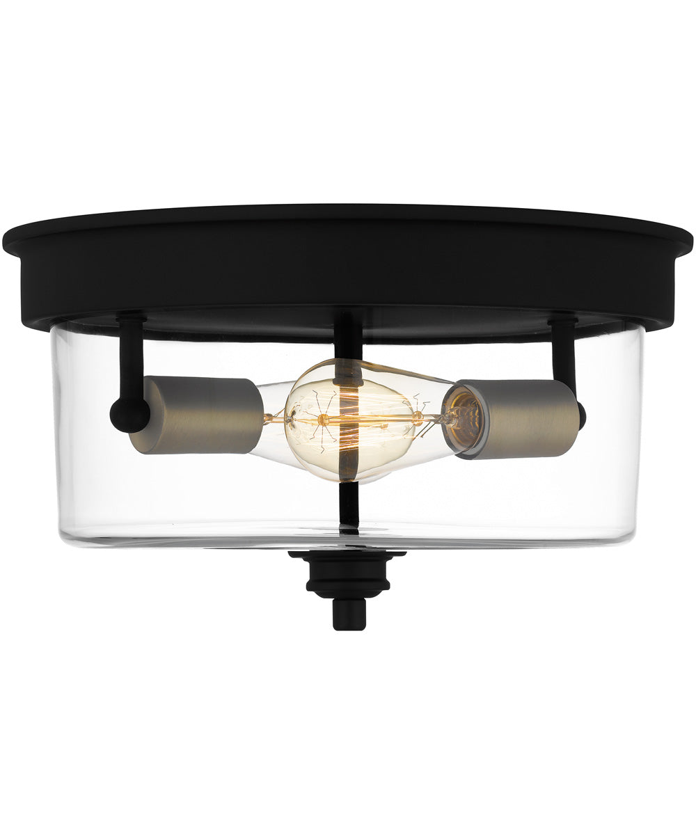 Cox 2-light Flush Mount Matte Black