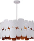 Sabrina 5-Light Pendant Matte White / Gold Luster