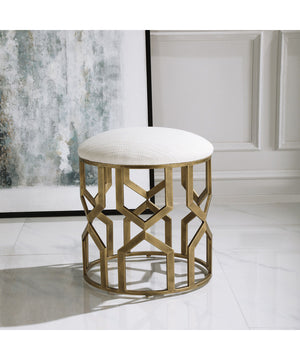 Trellis Geometric Accent Stool