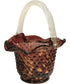 Purple Basket Hand Blown Art Glass Home Accent