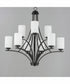 Deven 9-Light Chandelier Black