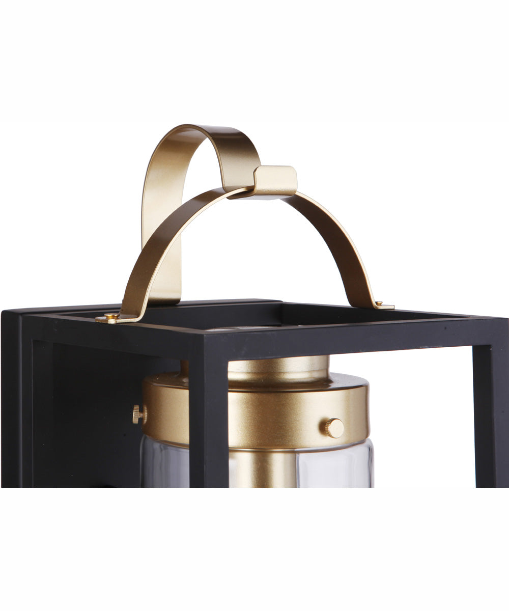 Neo 1-Light Outdoor Wall Lantern Midnight Satin Brass