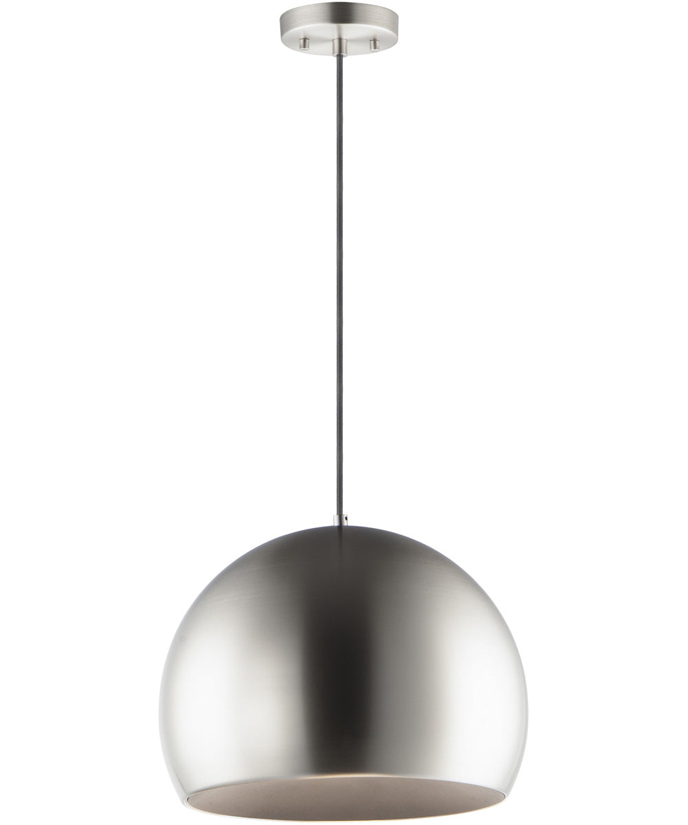 Palla 20 inch LED Pendant Satin Nickel / Black