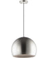 Palla 20 inch LED Pendant Satin Nickel / Black