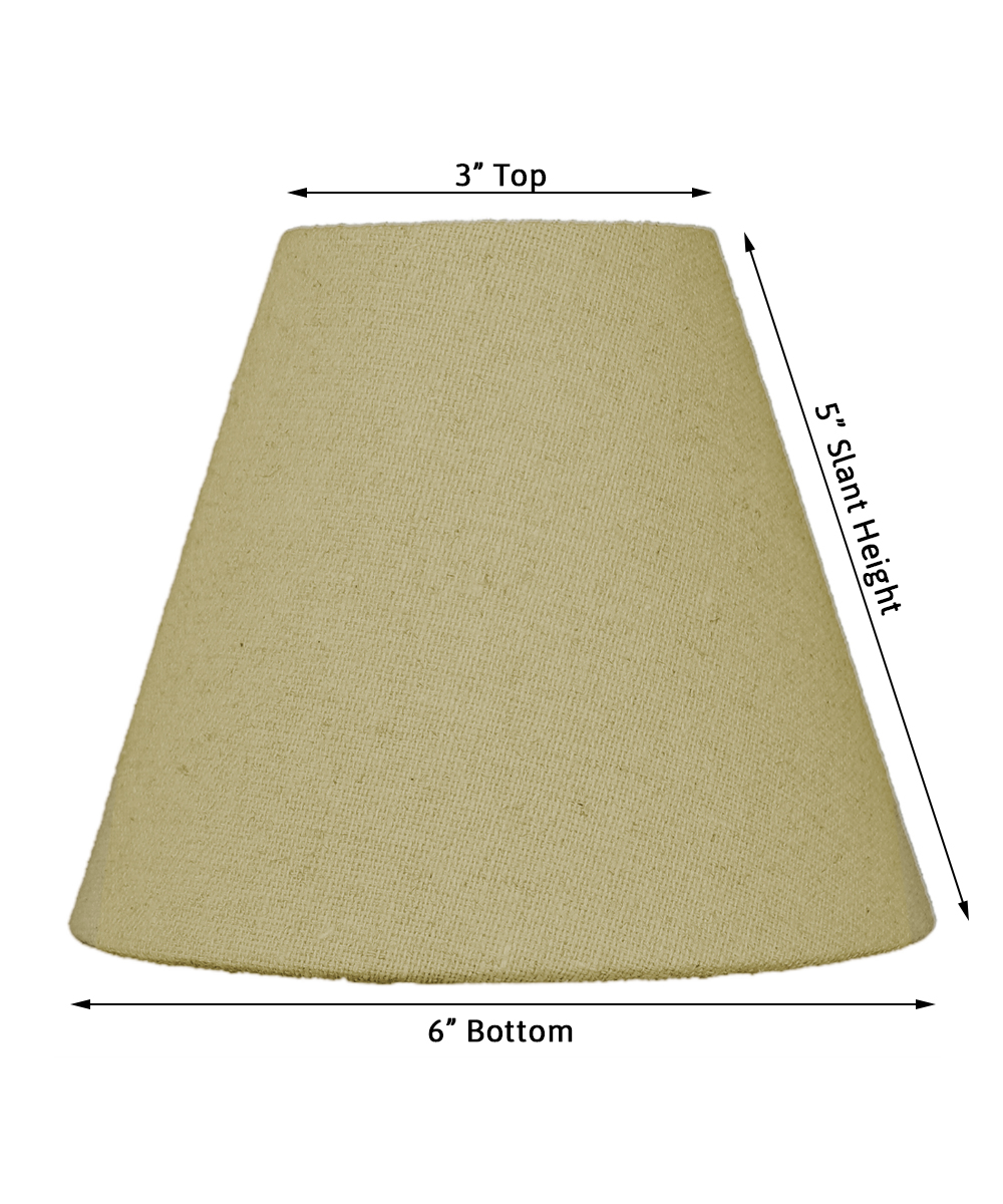 6"W x 5"H Chandelier Sand Linen Clip-On Lampshade