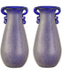 9 Inch H Morgana 2-Piece Hand Blown Art Glass Vase Set