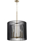 21"W Finura 5-light Pendant Aged Brass