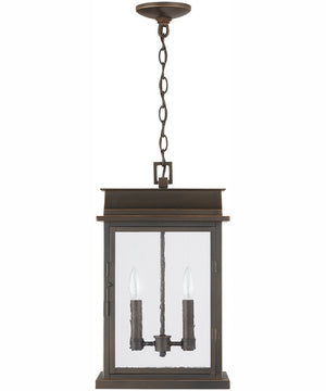 Bolton 2-Light Outdoor Hanging-Lantern Rain or Shine - Oiled Bronze