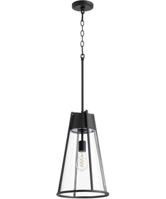 11"W 1-light Pendant Noir w/ Clear