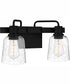 Lydia Medium 2-light Bath Light Matte Black