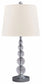 25"H Joaquin Crystal Table Lamp (Set of 2) Clear/Silver