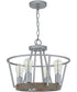 Brockton 4-light Pendant Brushed Silver