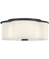 Delaney 3-Light Medium Flush Mount in Black