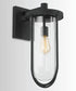Corbin 1-Light Outdoor Wall Mount Rain or Shine - Black with Clear Glass