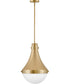 Oliver 1-Light Medium Pendant in Bright Brass