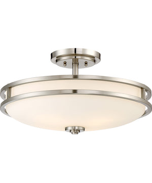 Cadet Large 4-light Semi Flush Mount Brushed Nickel