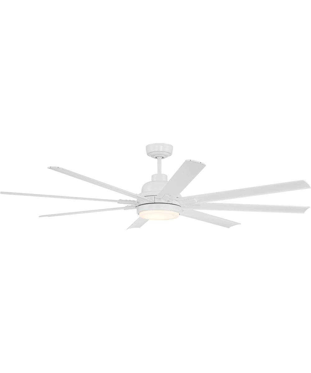 Rush 65" 1-Light Ceiling Fan (Blades Included) White