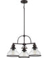 Grant 3-light Chandelier Palladian Bronze