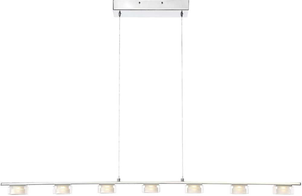 45"W Brooklyn LED Pendant Chrome