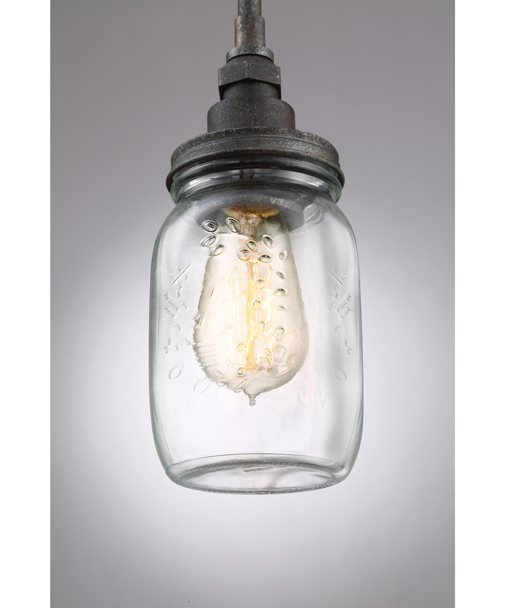 Squire Small 1-light Mini Pendant Rustic Black