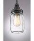 Squire Small 1-light Mini Pendant Rustic Black