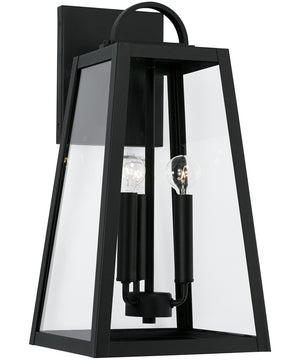 Leighton 3-Light Outdoor Wall-Lantern Rain or Shine - Black