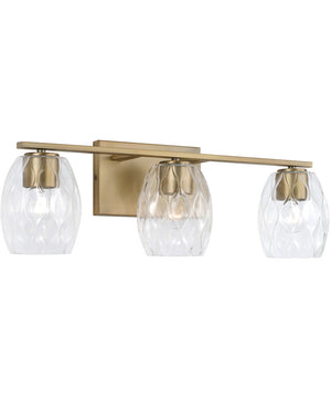 Lucas 3-Light Vanity Aged Brass